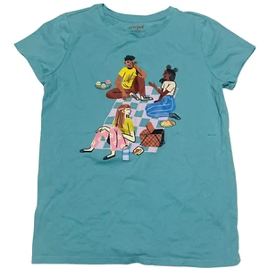 Women's 2XL Blue T-Shirt Friends Picnic Tee BRAND NEW - Picture 1 of 4