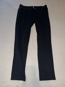 FREE PEOPLE Pants Women's 31 Black Cotton Stretch Skinny Center Seam Pieced - Picture 1 of 11