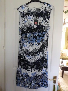 DRESS: Blue + White Leaves 18: IZABEL: BN+Tag - Lovely! - Picture 1 of 3