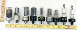 Lot of 9 RADIO tubes 7AD7F8B 6521885 6V6GTA9W 5Y3GT 6SATGTG 6K6GTCA IB3GT - Picture 1 of 24