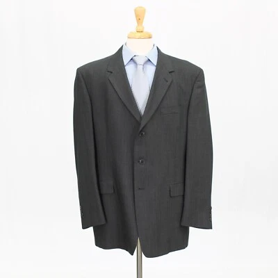 Kenneth Cole 46R Abrigo Deportivo Gris Blazer Chaqueta Lana Sólida 3B Foto 1 de 4