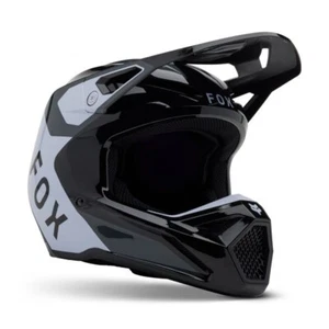 2025 FOX V1 MOTOCROSS HELMET LEAN BLACK / GREY MX Enduro Off Road ADULT SIZES - Picture 1 of 6
