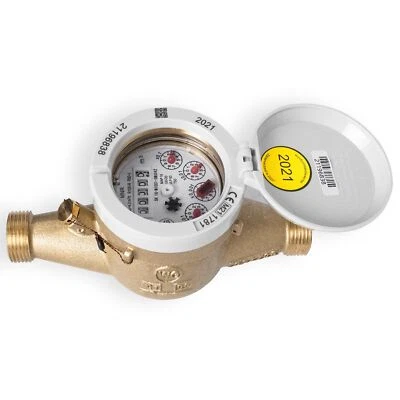 WASSERGERÄTE Hauswasserzähler 3/4" x 190 mm waagerecht Eichung 2025 Wasseruhr Mehrstrahl