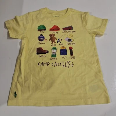 Camiseta Polo Ralph Lauren Niño Talla 3/3T Algodón 100% Color Amarillo Foto 1 de 4