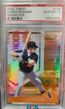 2000 Topps Finest AARON ROWAND ROOKIE REFRACTOR RC #433/500 PSA 10 GEM Phillies
