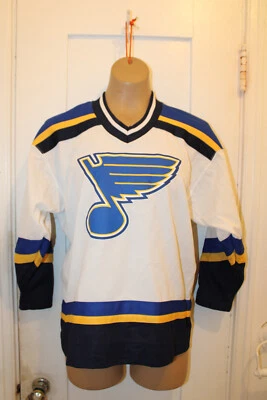 CCM NHL St Louis Blues Hockey Jersey White Youth L/XL Air-Knit Maska Vintage - Image 1 of 4