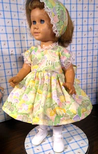 SSO DOLL CLOTHES: NEW OOAK COUNTRY TOILE DRESS, HAT, PANTY for CHATTY CATHY - Picture 1 of 15