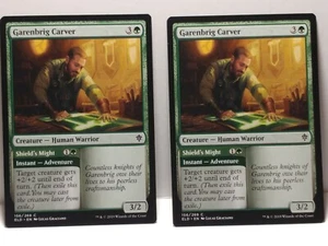 Garenbrig Carver X2 2X 156/269 Fresh Green Throne of Eldraine MTG New - Picture 1 of 5