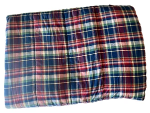 Ralph Lauren Garrison Madris Plaid Blue Chambray 100% Cotton Comforter Twin USA - Picture 1 of 4