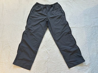 Calça de moletom Nautica Competition masculina XL/XLarge reflexiva corrida pista cinza com zíper - Imagem 1 de 4