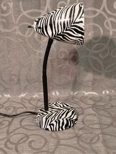Hobby Lobby Zebra Print Home Decor Black and White Gooseneck Desk Lamp - Picture 1 of 12