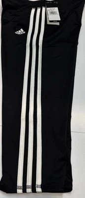 adidas Girls 3 Stripe Black ‘Climalite Capri Size Youth M (10/12) Brand New‼️ - Image 1 of 4