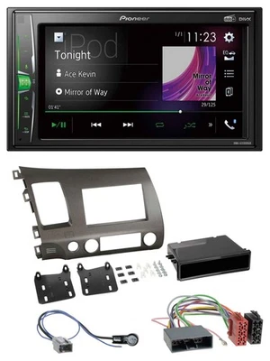 Pioneer 2DIN MP3 DAB USB Bluetooth Autoradio für Honda Civic Hybrid FD3 06-10 an - Bild 1 von 4