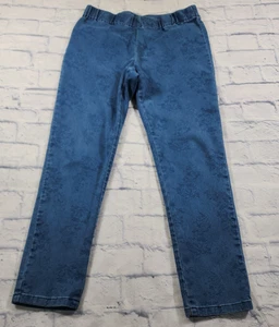 Soft Surroundings DAMEN GRÖSSE L Pull On Jeans Blau Blumenmuster Denim Stretch - Bild 1 von 8