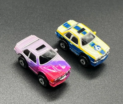 Micro Máquinas Vintage Galoob 1990 Micro Luces BMW 635i Paquete Blanco Azul Rosa Foto 1 de 4