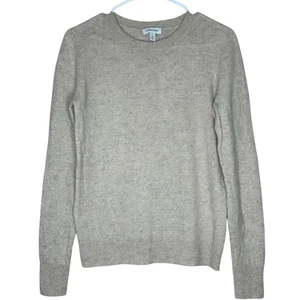 Nordstrom 100% Cashmere Knit Soft Warm Beige Crew Neck Sweater women's Size S - Picture 1 of 7