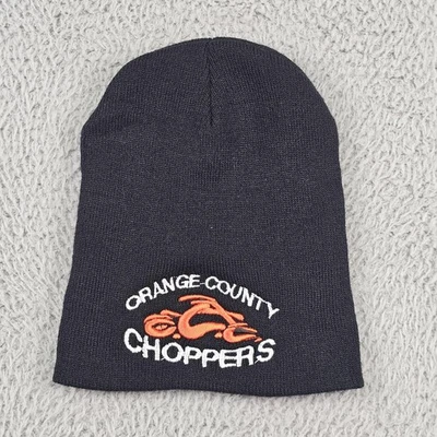 Orange County Choppers Hat Mens One Size Black Beanie Knit Embroidered Logo - Image 1 of 3