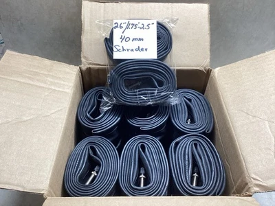 TEN (10) 26X1.75/2.5 SV NEW TUBES CONTINENTAL BULK PKG. 40mm Threaded Stem - Image 1 of 3