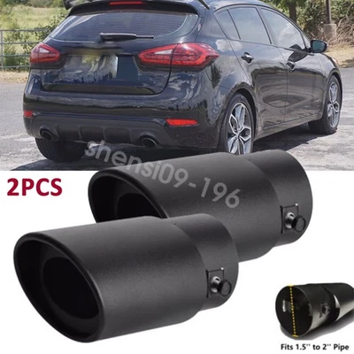 2PCS For Kia Forte5 Rio5 Rio Exhaust Pipe Tip Rear Tail Throat Muffler Tailpipe - Image 1 of 4