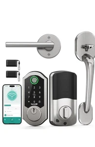 WiFi Smart Haustürschloss Set: Elektronische Tastatur Riegel, 11-in-1 Schlüssellos E... - Bild 1 von 10