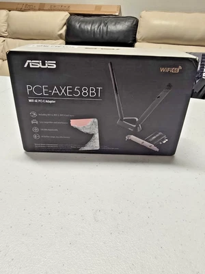 ASUS WiFi 6E + Bluetooth 5.2 PCI-E Expansion Card (PCE-AXE58BT) - Supports 6GHz  - Image 1 of 4