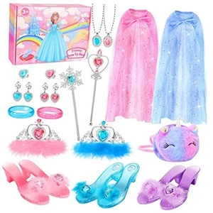 Princess Dress Up Shoes Set Little Girls Role Play Shoes Pretend Princess - Picture 1 of 7