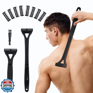 Afeitadoras de espalda ETbyto para hombre con mango ergonómico largo plegable: afeitadora de cabello hágalo usted mismo - Imagen 1 de 5