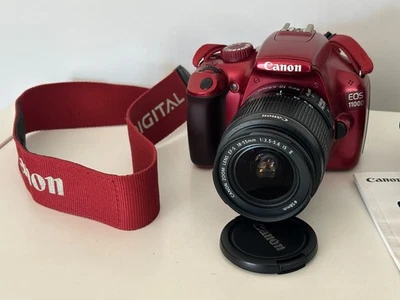 Canon 1100D Digital DSLR Camera Special Edition Red Strap Battery Charger Manual - Image 1 of 4