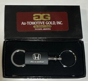 HONDA ACCORD Chrome Black Aluminum Valet Keychain Licensed - Foto 1 di 1
