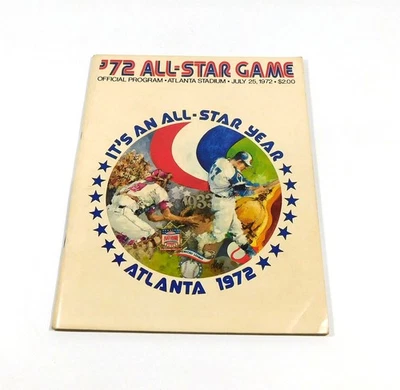 1972 MLB Baseball All-Star Game Program Atlanta Stadium 7-25-72 - Image 1 of 2
