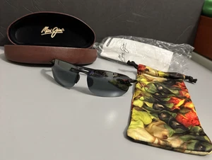 Maui Jim Ho'okipa MJ 407-02 Black Wrap Sunglasses Frames 64-17 130 ** Nice - Picture 1 of 24