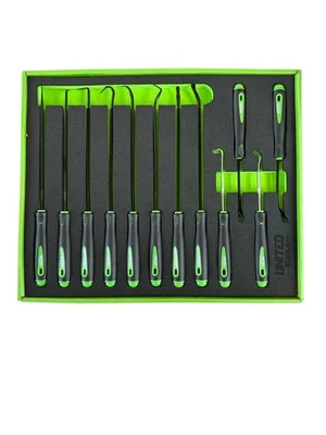 12 Pc Long Hook And Pick 180mm Tool Set O Ring Seal Removal Set EVA foam tra - Image 1 of 3