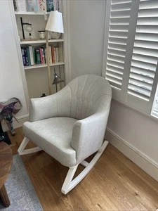 Cream and White Rocking Chair - Picture 1 of 4