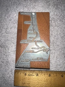 Printing Block ( Map Of Lincoln Bus Line ) Stockton Sacramento  - Picture 1 of 5