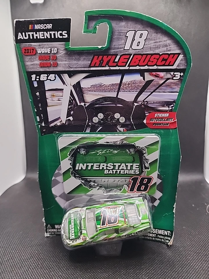 KYLE BUSCH 2017 1/64 #18 NASCAR AUTHENTICS INTERSTATE BATTERIES WAVE 10 CAMRY  - Image 1 of 2