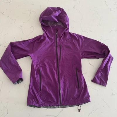 Chaqueta elástica para mujer Patagonia sombra de lluvia mediana púrpura impermeable abrigo de lluvia Foto 1 de 4