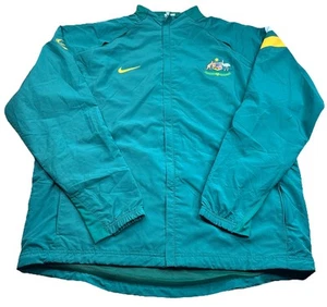 RARE Vintage Y2k NIKE Australia Soccer Mens Track Jacket Green 3XL - Picture 1 of 13