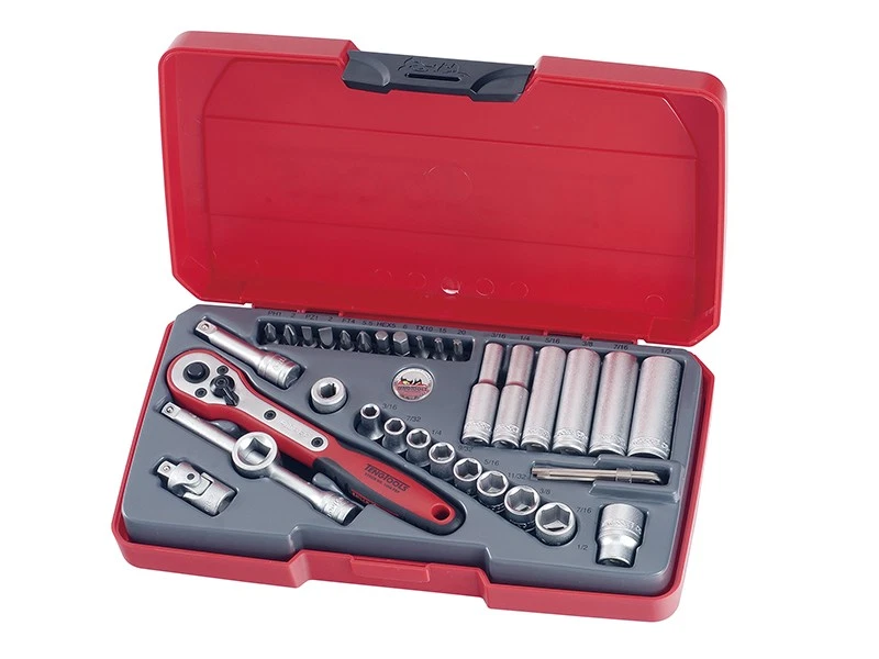  Teng Imperial Deep And Standard Socket Set 35 Pc A/F 1/4in Drive 6Pt T1435AF - Image 1 of 1