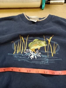M& C Sportswear  Large Crewneck Vtg EMBROIDERED Sweatshirt  44" Chest LIKEONEW  - Picture 1 of 7