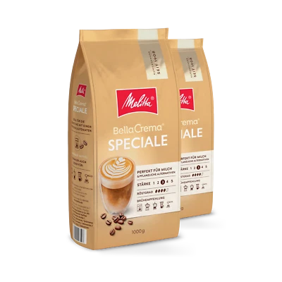Melitta BellaCrema Speciale Kaffee-Bohnen, ungemahlen, für Vollautomaten, im Set - Bild 1 von 4