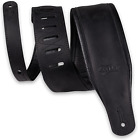3.25? Wide Butter Leather Guitar Strap; Black (Pm32bh-Blk)