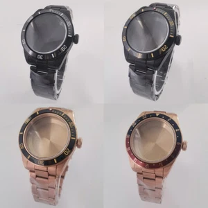 New 39mm Silver Watch Case Domed Sapphire Glass Fit NH34 NH35 NH36 Movement - Picture 1 of 39
