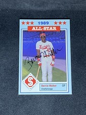 Bernie Walker 1989 Jennings Southern League All-Stars #7 Lookouts Signed Card