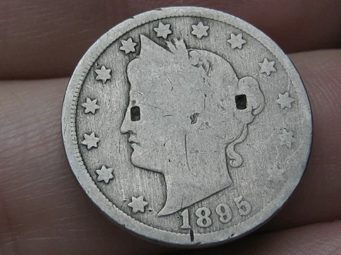 1895 Liberty Head V Nickel 5 Cent Piece- Good Details Cover