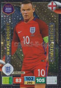 Adrenalyn XL Road to World Cup WM 2018 Card Wayne Rooney LIMITED EDITION