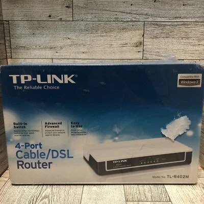 BRAND NEW TP-Link TL-R402M 4-Port 10/100 Wired Router - Image 1 of 4