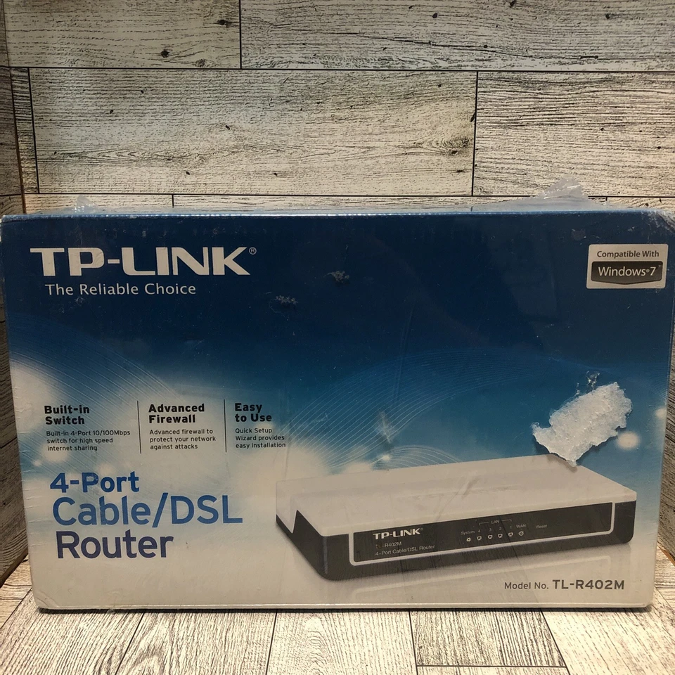 BRAND NEW TP-Link TL-R402M 4-Port 10/100 Wired Router - Image 1 of 4