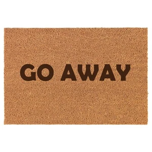 Coir Door Mat Entry Doormat Funny Go Away - Picture 1 of 2