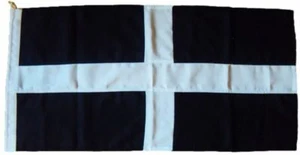 St Piran flag Cornwall Cornish flag traditionally sewn MoD approved woven fabric - Picture 1 of 5