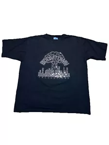 Russo Wear Rare BOOMTOWN PRODUCTIONS Rhinestone T Shirt Short Sleeve Vintage 80s - Picture 1 of 12